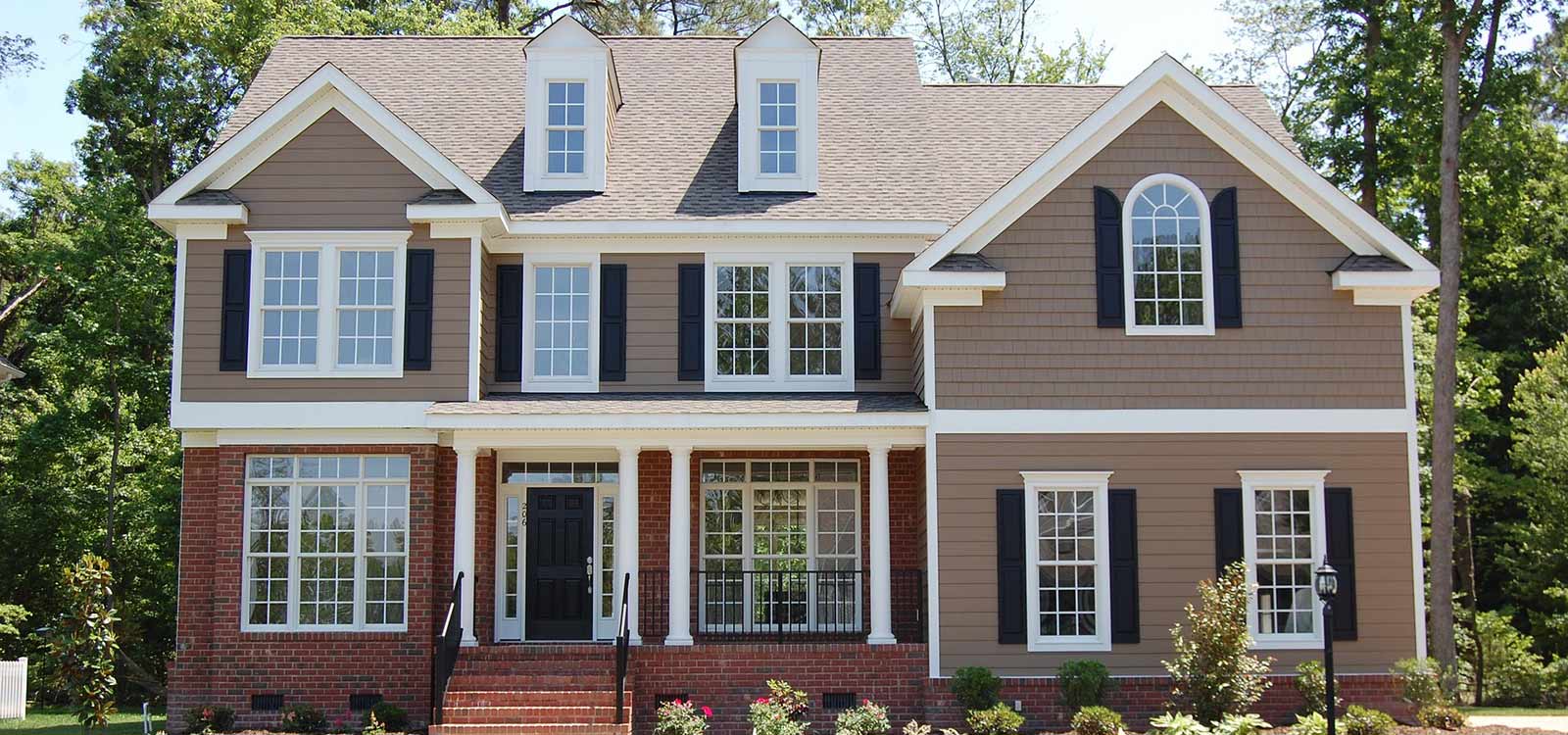 exterior view of a two story home